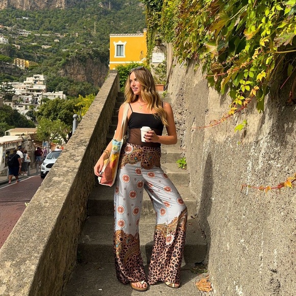 Lulus Satin Pants - Picture 1 of 6
